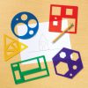 Learning Resources Primary Shapes Template Set - 5 Pieces, Ages 4+ Homeschool and Classroom Supplies, Geometric Shapes, Tracing Helper for Kids