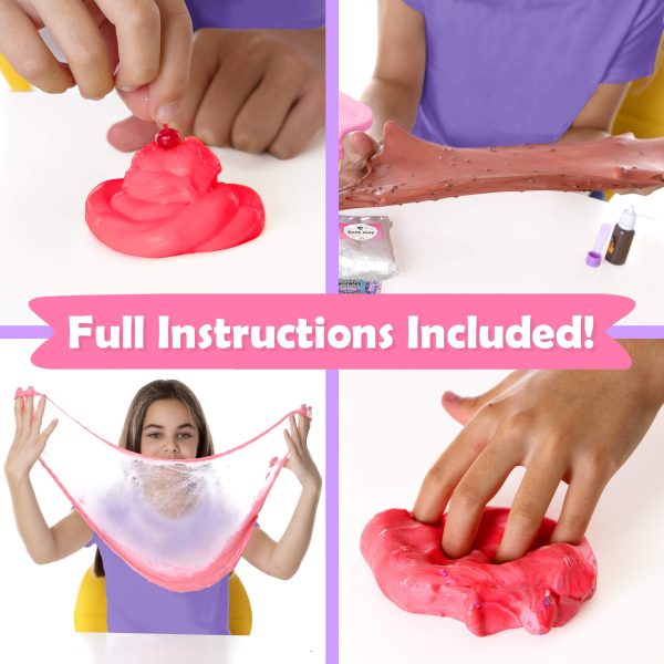 Original Stationery Mini Ice Cream Slime Kit for Girls Ages 7-12 - Small Multicolor Ice Cream Slime Maker Kit with Sprinkles (Strawberry Scented)