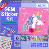 EZCRA Easy Arts and Crafts for Kids - Fun Gem Sticker Kit - 8 Unicorn Princess Themes, 990+ Stickers - Gem Art for Kids - Diamond Art Kits - Gifts for Girls Ages 3-8