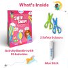 Skillmatics Scissor Skills Activity Book - Snip Snip, 25 Fun Cutting & Creative Activities for Preschoolers, 2 Child-Safe Scissors, Fine Motor Skills Craft Kit, Gifts for Kids Ages 3, 4, 5, 6, 7