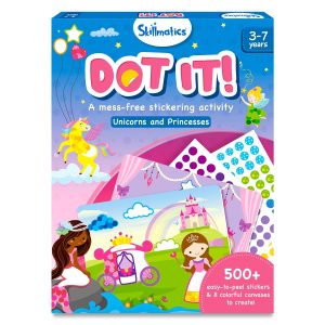 Skillmatics Dot It Sticker Art - Unicorns & Princesses, Mess-Free Fun for Kids, 500+ Stickers, Craft Kits, DIY Scrapbooking Activity, Travel Toys, Gifts for Girls & Boys Ages 3, 4, 5, 6, 7