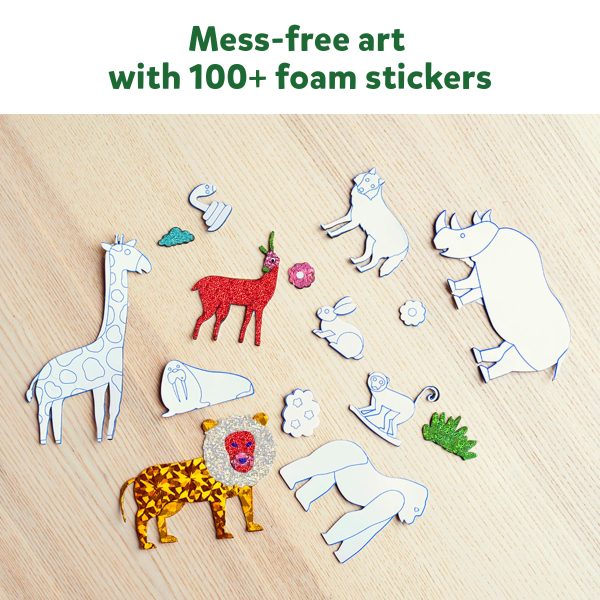 Skillmatics Foil Fun - Animals, No Mess Art for Kids, Travel Toys, Craft Kits, DIY Creative Activity, Gifts for Boys & Girls Ages 4, 5, 6, 7, 8, 9
