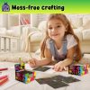 PURPLE LADYBUG 150 Rainbow Scratch Art Mini Notes - Arts and Crafts Supplies, Fun & Colorful Scratch Paper for Kids & Teens Gift, Classroom School Supplies, Back to School Gift, Travel, Camping