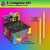 PURPLE LADYBUG 150 Rainbow Scratch Art Mini Notes - Arts and Crafts Supplies, Fun & Colorful Scratch Paper for Kids & Teens Gift, Classroom School Supplies, Back to School Gift, Travel, Camping