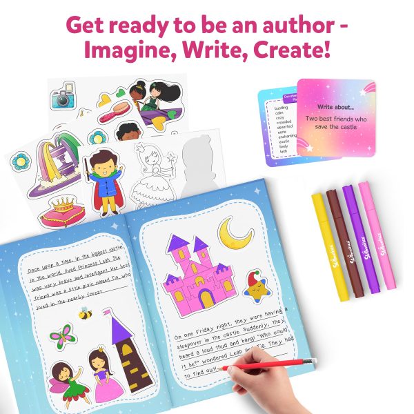 Skillmatics Storybook Art Kit - Create Fairytale Stories, DIY Craft & Writing Kit with 300+ Stickers, Scrapbooking & Journal Activity, Gifts for Kids Ages 5, 6, 7, 8, 9, 10