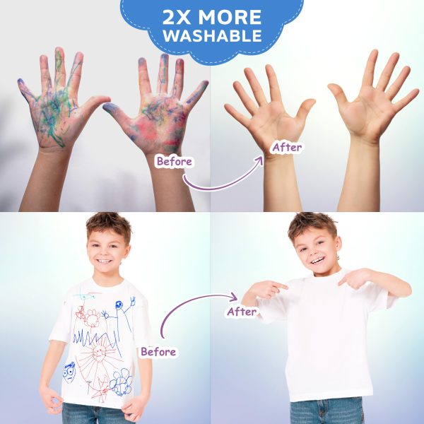DOODLE HOG Washable Dot Markers for Toddlers 1-3 Years, 8 Colors Bingo Markers, Paint Marker for Kids Preschool, Non Toxic Arts and Crafts Supplies