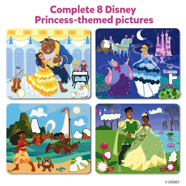 Skillmatics Dot It Sticker Art - Disney Princess, Mess-Free Fun for Kids, 500+ Stickers, Craft Kits, DIY Scrapbooking Activity, Travel Toys, Gifts for Girls & Boys Ages 3, 4, 5, 6, 7