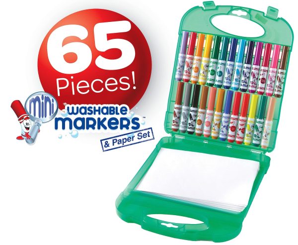 Crayola Pip-Squeaks Washable Marker Set (65ct), Coloring Set, Art Supplies for Kids, Drawing Kit, Kids Travel Activity, Craft Essentials, 4+