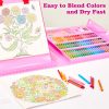 KINSPORY Art Supplies, 290 Pack Art Sets Crafts Drawing Coloring kit, Double-Side Trifold Easel, Oil Pastels, Crayons, Colored Pencils, Creative Gift for Beginners Artists Girls Boys Kids (Pink)