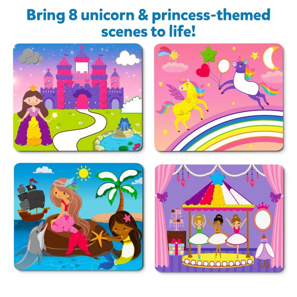 Skillmatics Dot It Sticker Art - Unicorns & Princesses, Mess-Free Fun for Kids, 500+ Stickers, Craft Kits, DIY Scrapbooking Activity, Travel Toys, Gifts for Girls & Boys Ages 3, 4, 5, 6, 7
