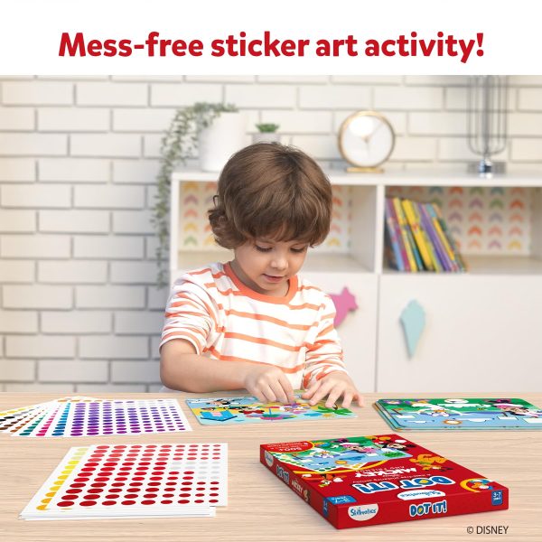 Skillmatics Dot It Sticker Art - Disney Mickey & Friends, Mess-Free Fun for Kids, 500+ Stickers, Craft Kits, DIY Scrapbooking Activity, Travel Toys, Gifts for Boys & Girls Ages 3, 4, 5, 6, 7