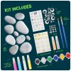 Dan&Darci Kids Rock Painting Kit - Glow in The Dark - Arts & Crafts Gifts for Boys and Girls Ages 6-12 - Craft Activities Kits - Creative Art Toys for 6, 7, 8, 9, 10, 11 & 12 Year Old Kid