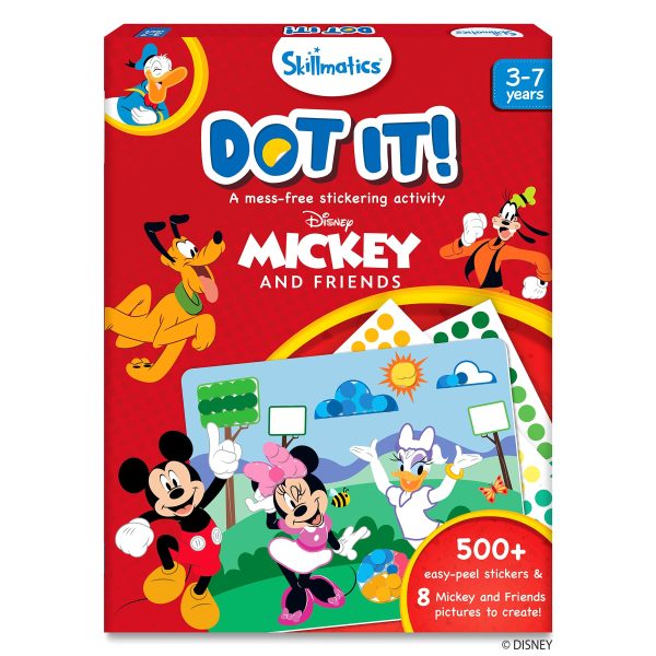 Skillmatics Dot It Sticker Art - Disney Mickey & Friends, Mess-Free Fun for Kids, 500+ Stickers, Craft Kits, DIY Scrapbooking Activity, Travel Toys, Gifts for Boys & Girls Ages 3, 4, 5, 6, 7