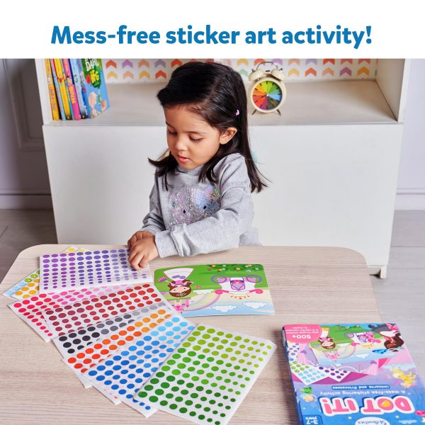 Skillmatics Dot It Sticker Art - Unicorns & Princesses, Mess-Free Fun for Kids, 500+ Stickers, Craft Kits, DIY Scrapbooking Activity, Travel Toys, Gifts for Girls & Boys Ages 3, 4, 5, 6, 7