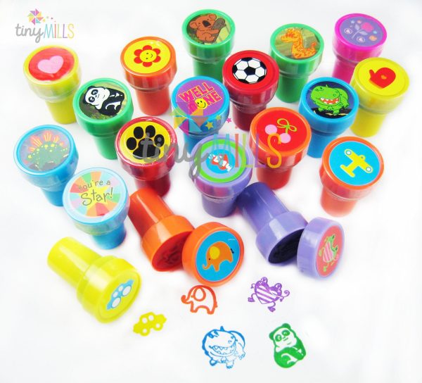 TINYMILLS 50 Pcs Assorted Stampers for Kids - Birthday Party Favors