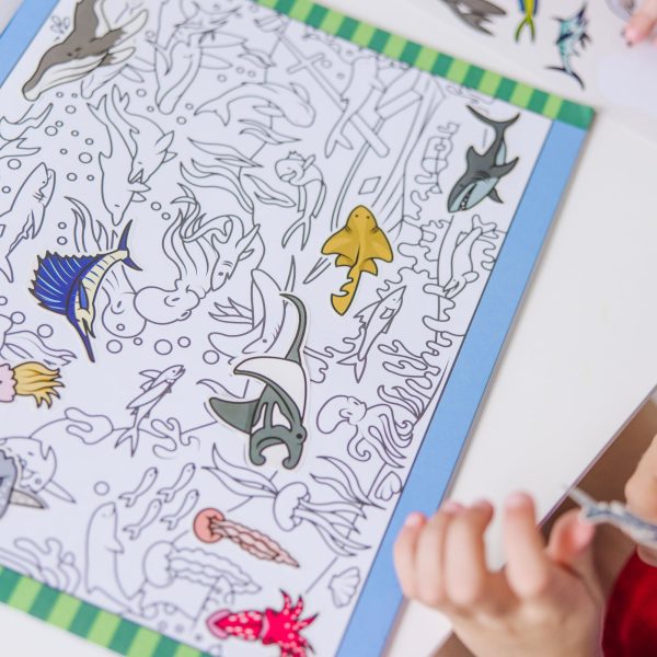 Melissa & Doug Seek and Find Sticker Pad, Animals (400+ Stickers, 14 Scenes to Color) Search and Find Sticker Pads, Arts and Crafts Activity for Kids Ages 4+ - FSC-Certified