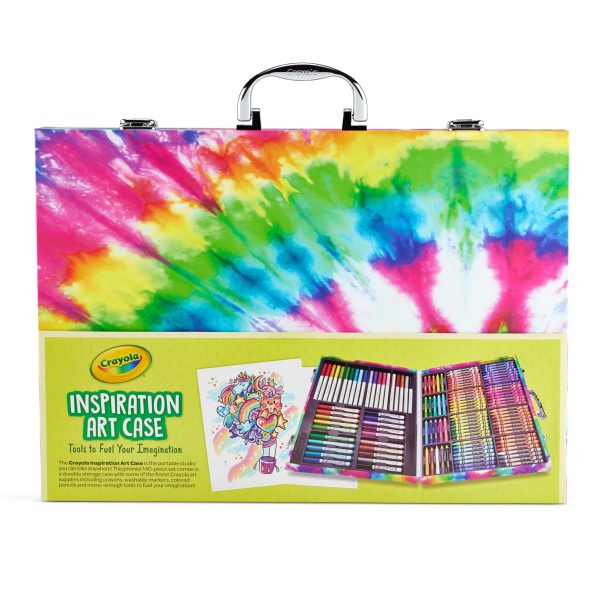 Crayola Inspiration Art Case Coloring Set - Tie-Dye (140ct), Art Supplies Set for Kids, Drawing Kit, Travel Gift for Girls & Boys, Ages 5+ [Amazon Exclusive]
