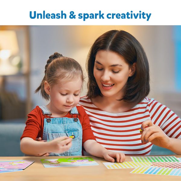 Skillmatics Dot It Sticker Art - Unicorns & Princesses, Mess-Free Fun for Kids, 500+ Stickers, Craft Kits, DIY Scrapbooking Activity, Travel Toys, Gifts for Girls & Boys Ages 3, 4, 5, 6, 7