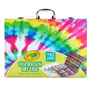 Crayola Inspiration Art Case Coloring Set - Tie-Dye (140ct), Art Supplies Set for Kids, Drawing Kit, Travel Gift for Girls & Boys, Ages 5+ [Amazon Exclusive]