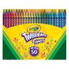 Crayola Twistables Colored Pencil Set for Kids (50ct), No Sharpen Coloring Book Pencils, Essential Classroom Supplies, Cute Back to School Gifts for Kids, 4+