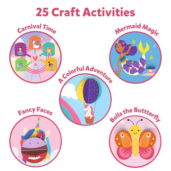 Skillmatics Scissor Skills Activity Book - Snip Snip, 25 Fun Cutting & Creative Activities for Preschoolers, 2 Child-Safe Scissors, Fine Motor Skills Craft Kit, Gifts for Kids Ages 3, 4, 5, 6, 7