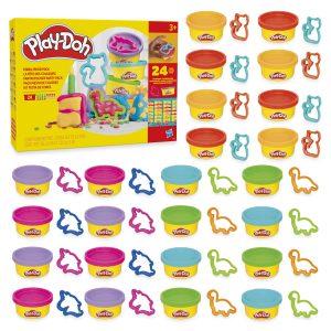 Play-Doh Party Favor Pack, Bulk 24 Pack of Modeling Compound with Cutters, Classroom Supplies for Arts & Crafts, Back to School Gifts & Prize Toys for Kids, Ages 3+ (Amazon Exclusive)
