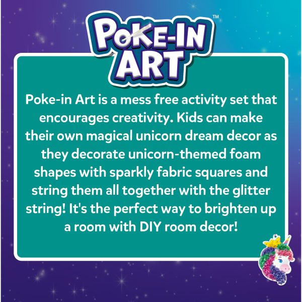 Skillmatics Poke-in Art - Magical Unicorn Dream Decor, Mess-Free Fun for Kids, DIY Wood Craft Kits, Creative Activity, Gifts for Ages 4, 5, 6, 7, 8, 9