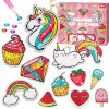 TOY Life Diamond Art Kits for Kids with Keychains, Unicorn Diamond Painting Kits for Kids, Gem Art Diamond Dots for Girls Age 8-12
