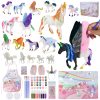 BONNYCO Unicorns Gifts for Girls Painting Kit with 18 Figurines Painting for Kids with Glow in The Dark | Girl Toys 3 4 5 6 7 8 9 10 Years Crafts Kids Gifts Birthday Christmas | Unicorn Toys Niñas