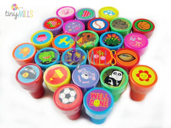 TINYMILLS 50 Pcs Assorted Stampers for Kids - Birthday Party Favors