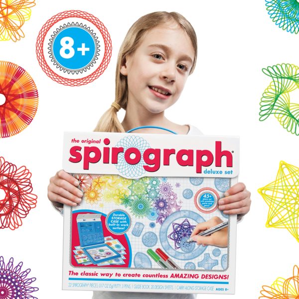 Spirograph — Deluxe Set — Spiral Art Drawing Kit — The Classic Way to Make Countless Amazing Designs — For Kids Ages 8+