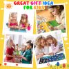 Kalysky 6Set Puffy Sticker Books for Kids 2-4, 3D Reusable Stickers Books for Toddlers 1-3,2-4,Farm+Animal+Dinosaurs+Ocean World+Space+Vehicle