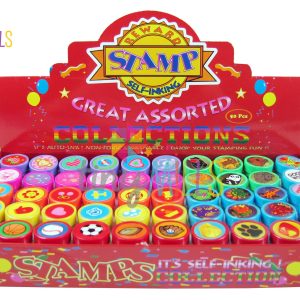 TINYMILLS 50 Pcs Assorted Stampers for Kids - Birthday Party Favors